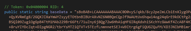 DNSpy Settings class showing baseData, aes_key, and aes_iv fields