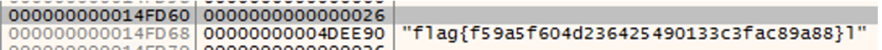 x64dbg showing flag string returned when R8 is set to the 7F HNTS ID