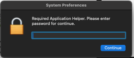 macOS password prompt shown by MacSync stealer requesting the user's system password