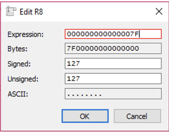 x64dbg R8 register modified to various HNTS IDs showing different strings returned