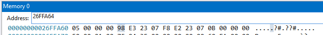 WinDbg memory view at 26FFA64 showing no readable C2 string indicating a pointer is used
