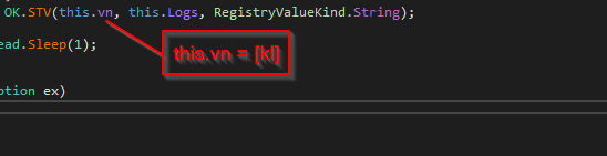DNSpy showing keylog storage path set to HKCUregistry key