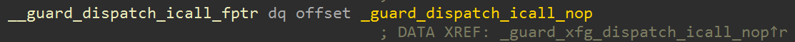 __guard_dispatch_icall_fptr in a writable data section, the qword the CFG dispatch helper jumps through